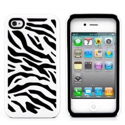 iPhone 4 4S Zebra Hybrid Case (Black-White) iPhone 4 4S Zebra Hybrid Case (Black-White)